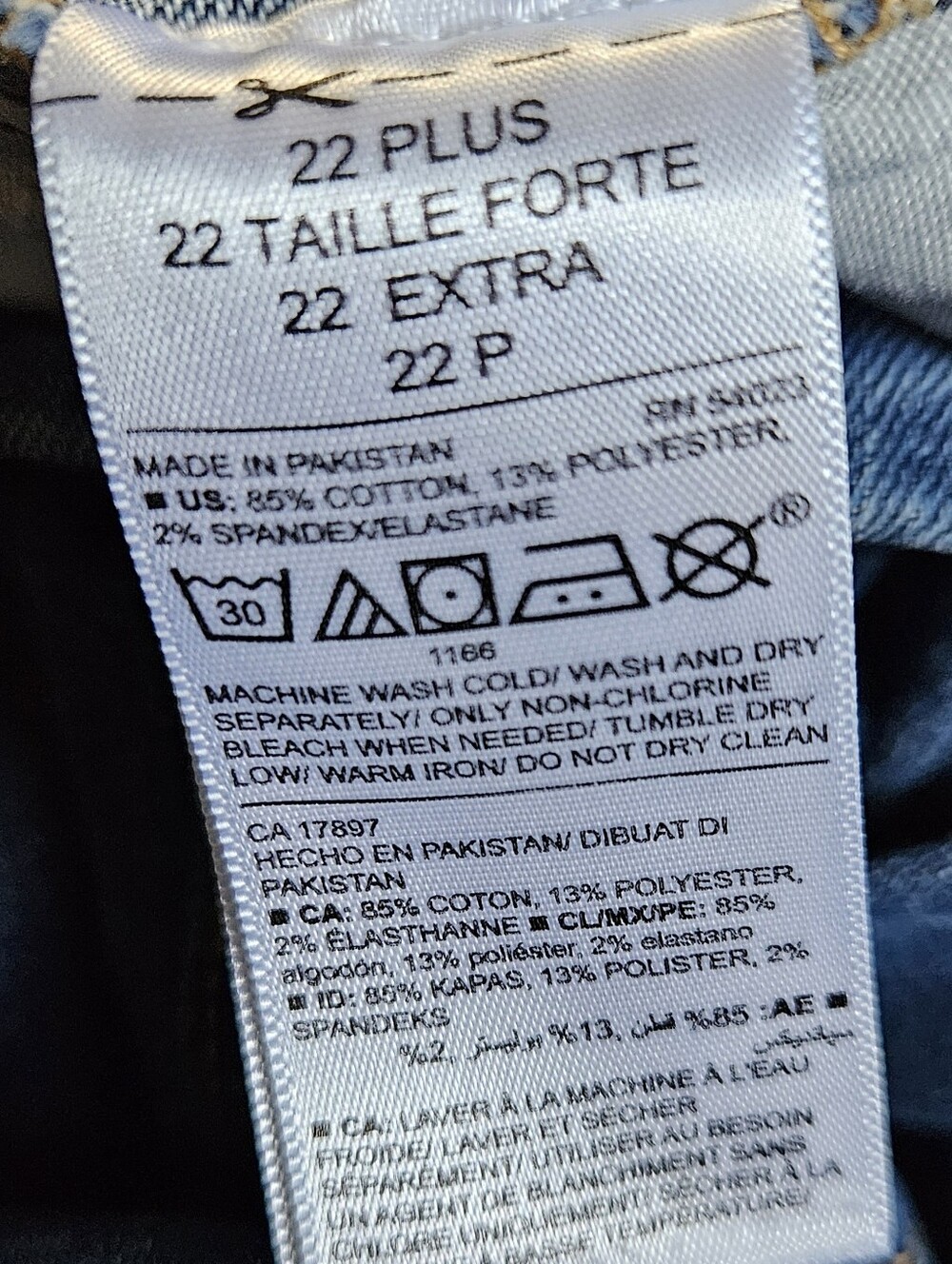 Womens Old Navy Boot-Cut Stretch Blue Denim Jeans Size 22 Pull On - Picture 5 of 7